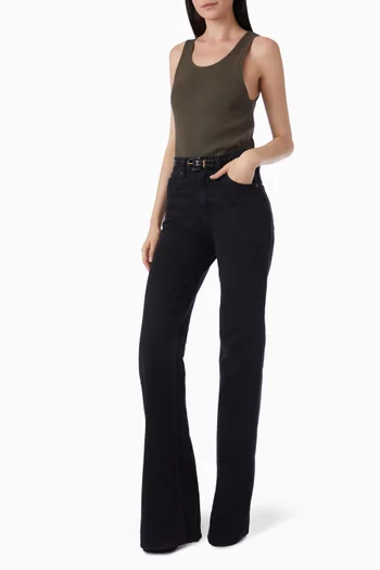 بنطال جينز بقصة واسعة مستوحاة من السبعينيات دينم