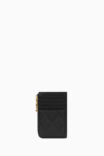 Cassandre Bijou Zip Card Case in Leather
