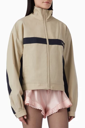 Stand-collar Jacket in Cotton-canvas