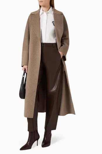 Mannish Embroidered Shirt in Cotton-poplin