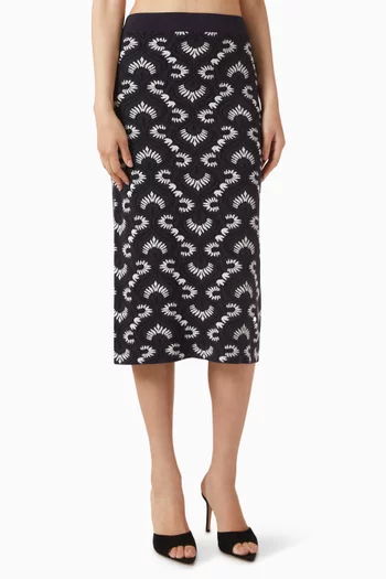 Embroidered Midi Skirt