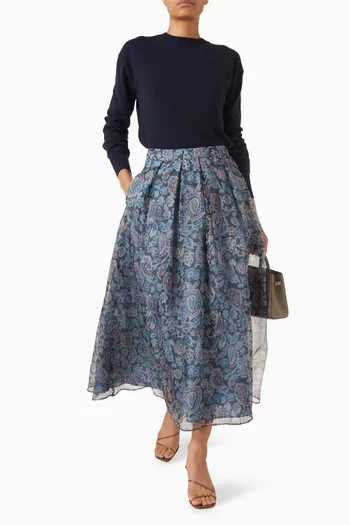 سترة بفتحة رقبة مستديرة مزيج صوف