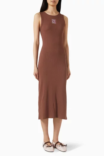 فستان منسوج بفتحة قطن