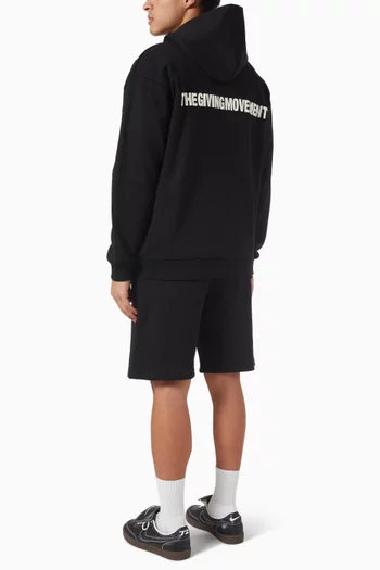 Oversized Zip Hoodie in Organic Cotton-blend