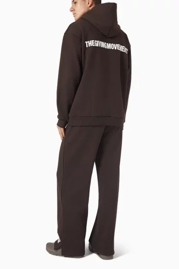 كنزة بغطاء رأس فضفاضة مزيج قطن عضوي