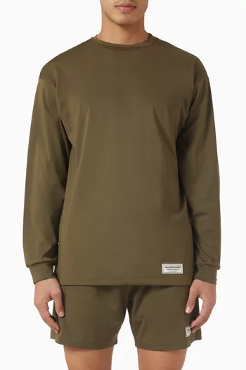 تي شيرت فضفاض بأكمام طويلة قماش سوفتسكين 100