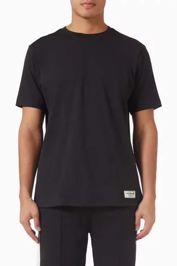 تي شيرت بقصة عادية قماش سوفتسكين 100