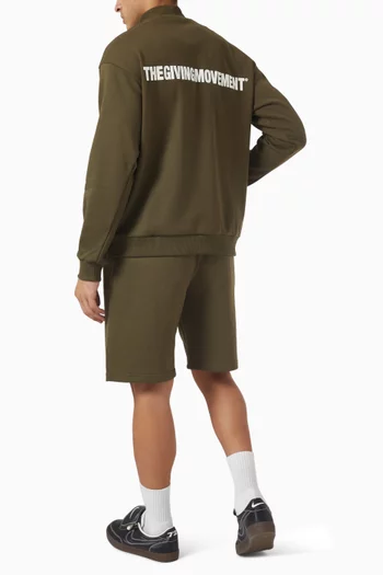 Half-zip Oversized Sweatshirt in Cotton
