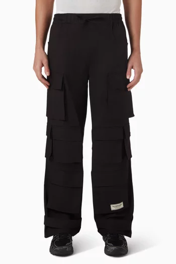 Wide Leg Pocket Pants in Textured Weave