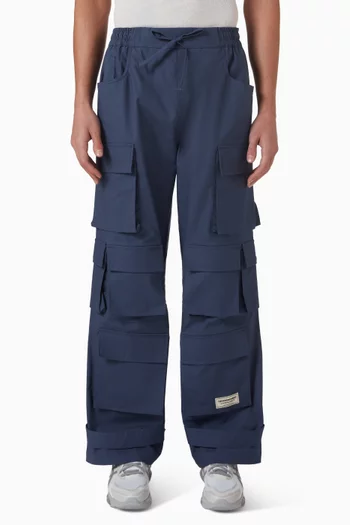 Wide Leg Pocket Pants in Textured Weave