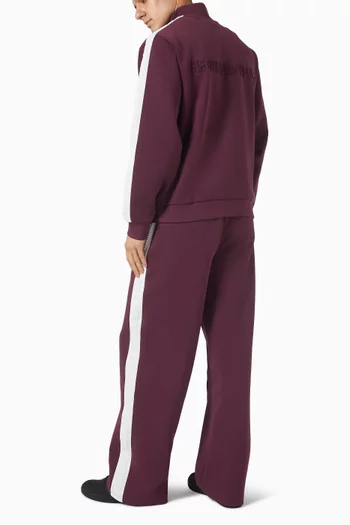 جاكيت مقسم بأجزاء بلون مغاير مزيج قطن عضوي بارز الملمس