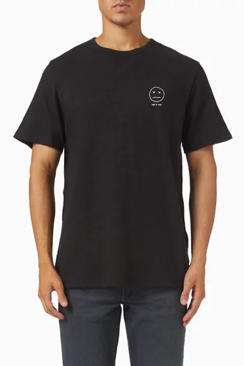 Sour Face Embroidered T-shirt in Cotton