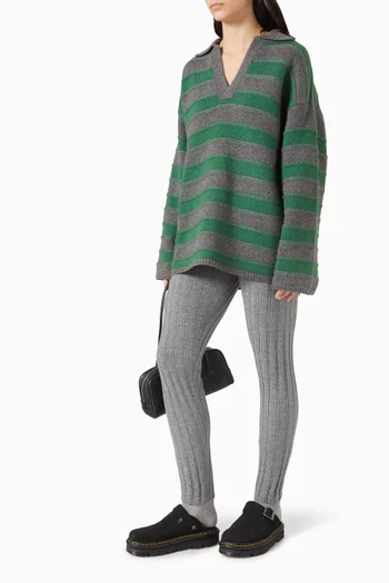 Dume Stripe Rugby Sweater in Cashmere