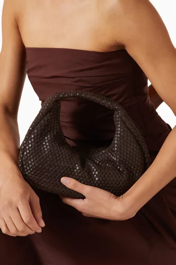 حقيبة بون بون بتصميم نسيج متشابك جلد