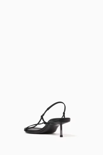 Petit Belt 10 Slingback Sandals in Silk-satin