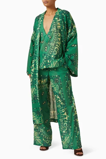 Bandana-print Pants in Cotton