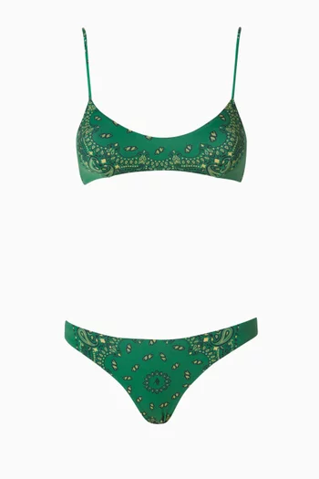 طقم بيكيني بنقشة باندانا