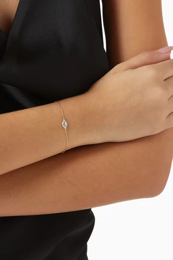 سوار بحلية عين الحسود مرصعة بالزمرد ذهب عيار 14