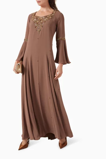 فستان مطرز بالخرز