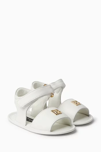 DG Logo Sandals in Leather