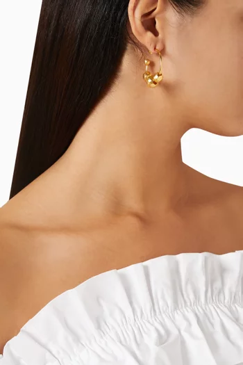 Small Venus Cosmic Earrings in 24kt Gold-plated Brass