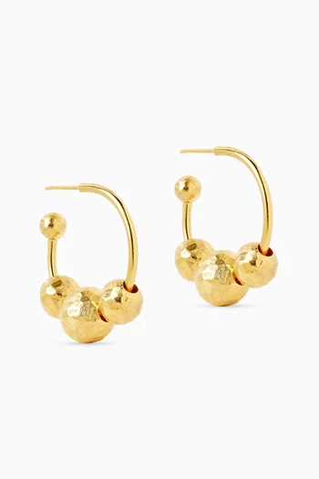 Small Venus Cosmic Earrings in 24kt Gold-plated Brass