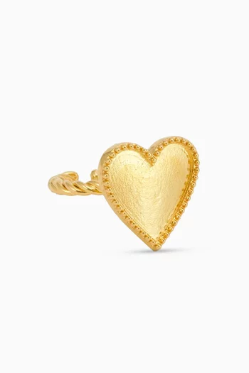 Rachel Love Ring in 24kt Gold-plated Brass
