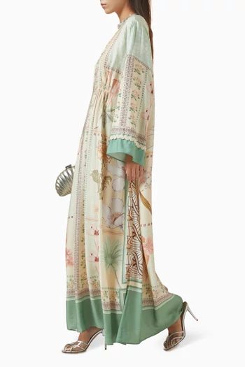 Kiki Printed Dress in Viscose-linen