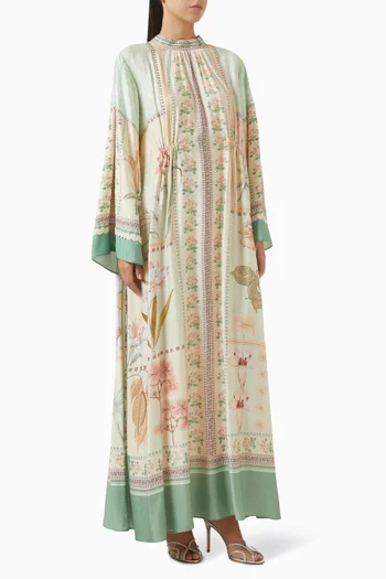 Kiki Printed Dress in Viscose-linen