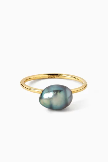 My First Pearl Ring in 18kt Gold
