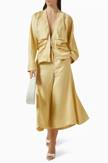 بنطال تنورة بقصة ساق واسعة