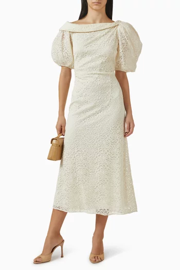 Draped Dress in Lace