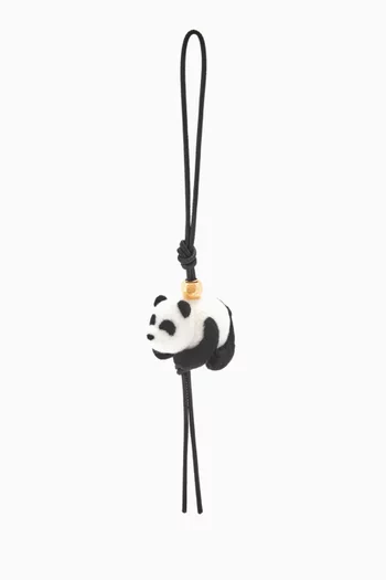 Panda Bag Charm in Felt & Leather
