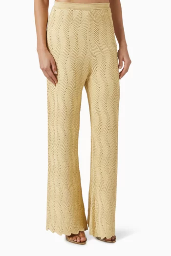 Rhinestone Knit Pants in Viscose Blend