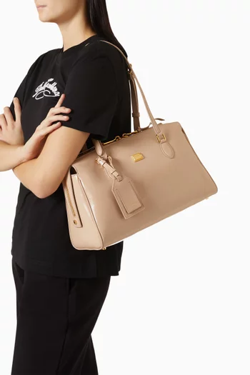 Vittoria Top Handle Bag in Tumbled Leather