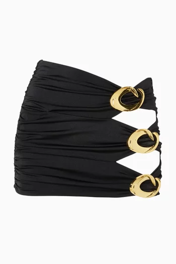 قطعة بيكيني علوية آيل بأربطة حول الرقبة وحلقة دائرية