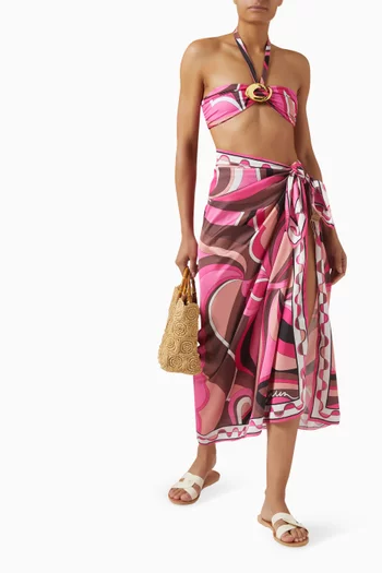 وشاح طويل بنقشة بوليستر ستان