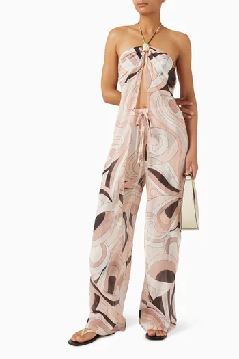 بنطال أواسيس بقصة ساق واسعة