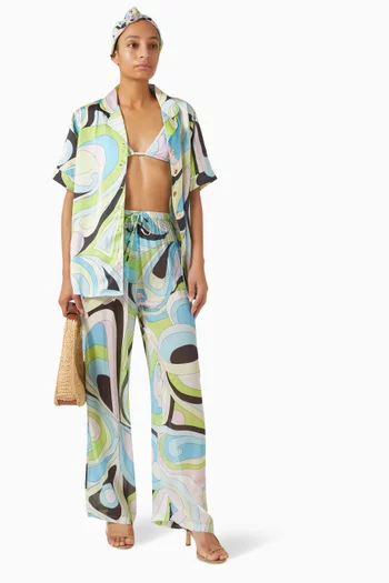 بنطال أواسيس بقصة ساق واسعة