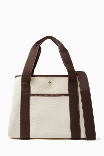 Small Traversee Pocket Tote Bag in Canvas
