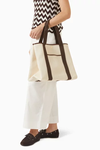 Large Traversee Pocket Tote Bag in Canvas