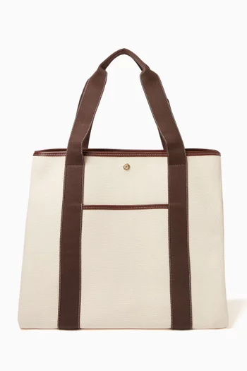 Large Traversee Pocket Tote Bag in Canvas