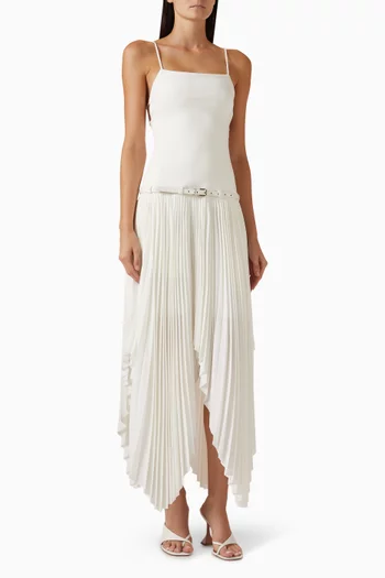Roma Pleated Maxi Dress