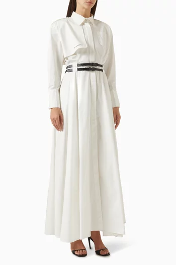 Trench Maxi Dress in Cotton
