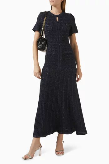 Rhinestone Maxi Dress in Knit