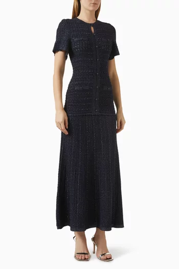 Rhinestone Maxi Dress in Knit