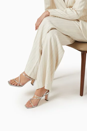 صندل فاي بكعب 80 مم جلد لامع