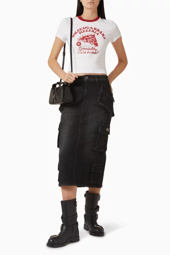 تي شيرت بطبعة قطن وجيرسيه