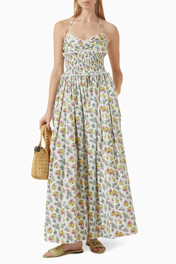 Small Floral-print Dress in Cotton-poplin