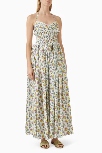 Small Floral-print Dress in Cotton-poplin